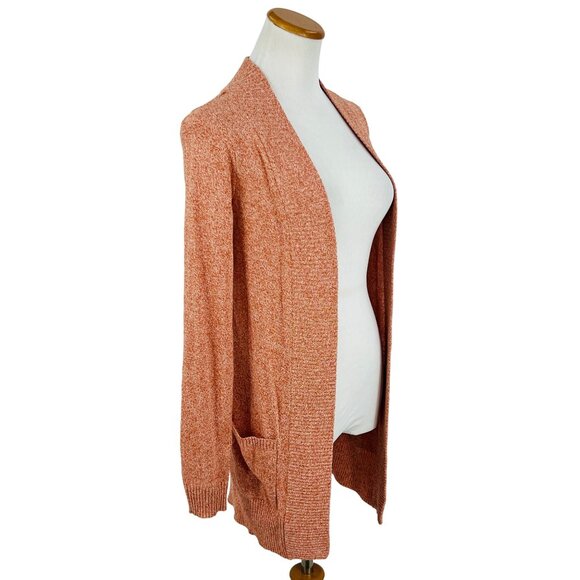 Urban Outfitters Burnt Orange Open Front Ribbed Knit Cardigan Sweater • Cozycore - Picture 7 of 15